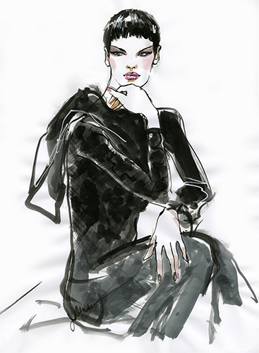 Joseph Denaro illustrator -- editorial-fashion-illustration